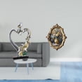 thumbnail image 2 of Figura de pareja romántica con marco de fotos vintage, estatua artística de resina para dormitorio, boda, estantería y galería, decoración de pared., 2 of 8