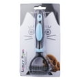thumbnail image 2 of Undercoat Rake, Pet Grooming Tool - Safe Dematting Comb for Easy Mats & Tangles Removing- Grooming Rake for Cats & Dogs - No More Nasty Shedding and Flying Hair, Blue, 2 of 9
