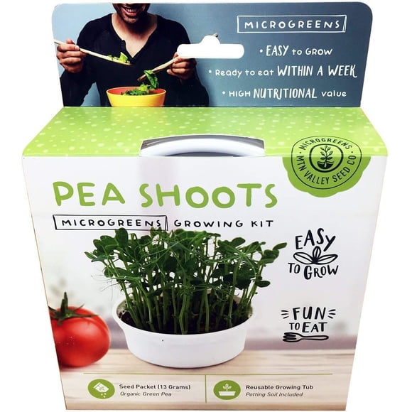 Kit de cultivo Microgreens Mountain Valley Pea Shoots Organic