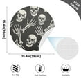 thumbnail image 2 of Ryvnso Skull Skeleton Hands Round Plate Mats Dining Table Placemat Set of 4 for Holiday Decoration, 2 of 7
