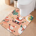 thumbnail image 2 of Yayeee Bath Rug for Bathroom Floor Non Slip Rectangle Fluffy Soft Absorbent Mat, 16"x24", Pink Christmas Santa, 2 of 7