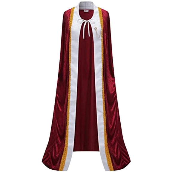 Vjnyvs King Cloak Cape Queen Cloak Wizard Witch Cloak Unisex for Party