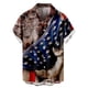 thumbnail image 4 of Camisetas con estampado de bandera del Día de la Independencia para hombre, camisetas con botones personalizadas con impresión digital 3D, camisetas de playa de manga corta de gran tamaño, 4 of 5
