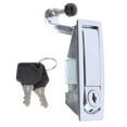 thumbnail image 2 of RV Baggage Compartment Door Lock - Flush Lever Compression Locking Latch w/ Keys for Boat Door Cabinet Cockpit Floor - Chrome, 2 of 8