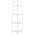 thumbnail image 5 of SAFAVIEH Abarrane Outdoor Wrought Iron 4 Tier Corner Shelf, Antique White, 5 of 11