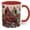 Red, variant on Cardinal Bird Coffee Mug, Ceramic Floral Cup for Bird Lovers, Red Cardinal Pair with Botanical Artwork, Nature Gift for Home Office