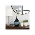 thumbnail image 3 of Elegant Round Glass Vase for Living Room Decor and Home Decor - Decorative Tabletop Display for Coffee Table or Dining Room - Flower Vase for Mantel, Bedroom, or Office Decor - 11", Blue, 3 of 12