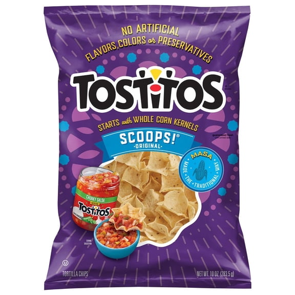 Pack Of 3 Tostitos Scoops! Tortilla Chips, 10 oz (Package May Vary)