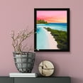 thumbnail image 3 of Crystal Waters Beach Sunset, 8 x 10 Black Framed Print Sign Easy Installation | Beautiful Sunsets | Stylish Modern Decoration For The Home and Office, 3 of 4