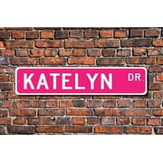 Katelyn Katelyn Sign Katelyn Gift Katelyn Lover Child Gift Grandchild Gift Katelyn Birthday Metal Sign SIZE: 4 x 16 Inches