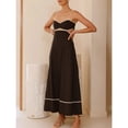 thumbnail image 4 of Summer fashion color-blocked sexy backless halter dress, 4 of 6