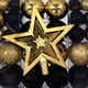thumbnail image 5 of 101 piezas de adornos de bolas de Navidad, adornos de estrella para la parte superior del árbol, bolas colgantes DIY para Oro negro, 5 of 9