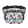 thumbnail image 1 of Fotbe Butterfly Cangurera Cuadrada con Estampado de Doble Capa, Bolsa de Cintura Ajustable Mini para Hombres y Mujeres, 1 of 9
