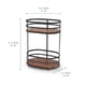 thumbnail image 3 of Estante Organizador De Baño Mueble Almacenamiento Para Baño 2 Niveles Metalico Negro Madera Acacia, 3 of 9