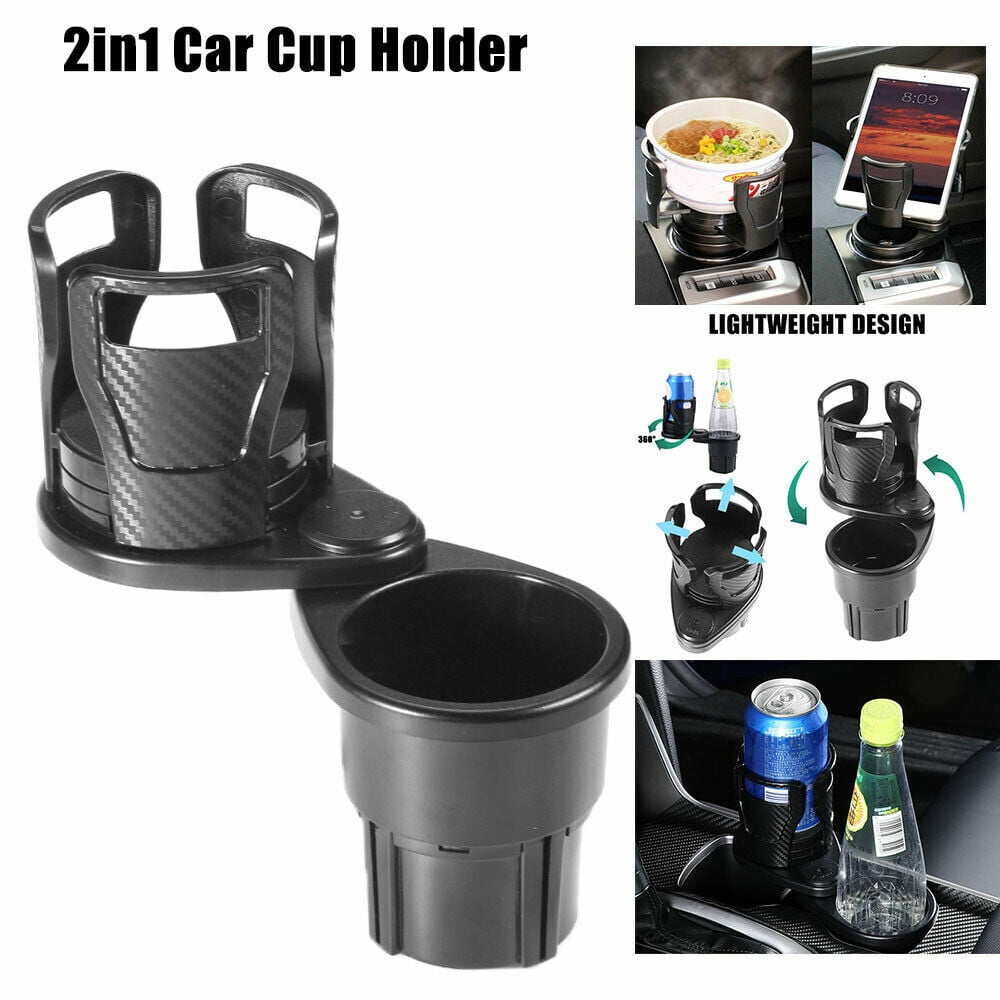 JahyElec 360° Rotatable Car Double Cup Holder Expander Auto Drink