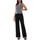 thumbnail image 2 of Chaleco de mujer sin mangas con cuello en V, botones, a rayas, tendencia, atuendos casuales XL gris, 2 of 6