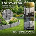 thumbnail image 6 of 2026 New Plastic Garden Retaining Fence, Stone-Look Lawn Edging Border, No Dig Interlocking Lawn Stakes for Flower Bed, Decorative Outdoor Garden Border Fence for Patio Yard (White, 10 Pcs), 6 of 8