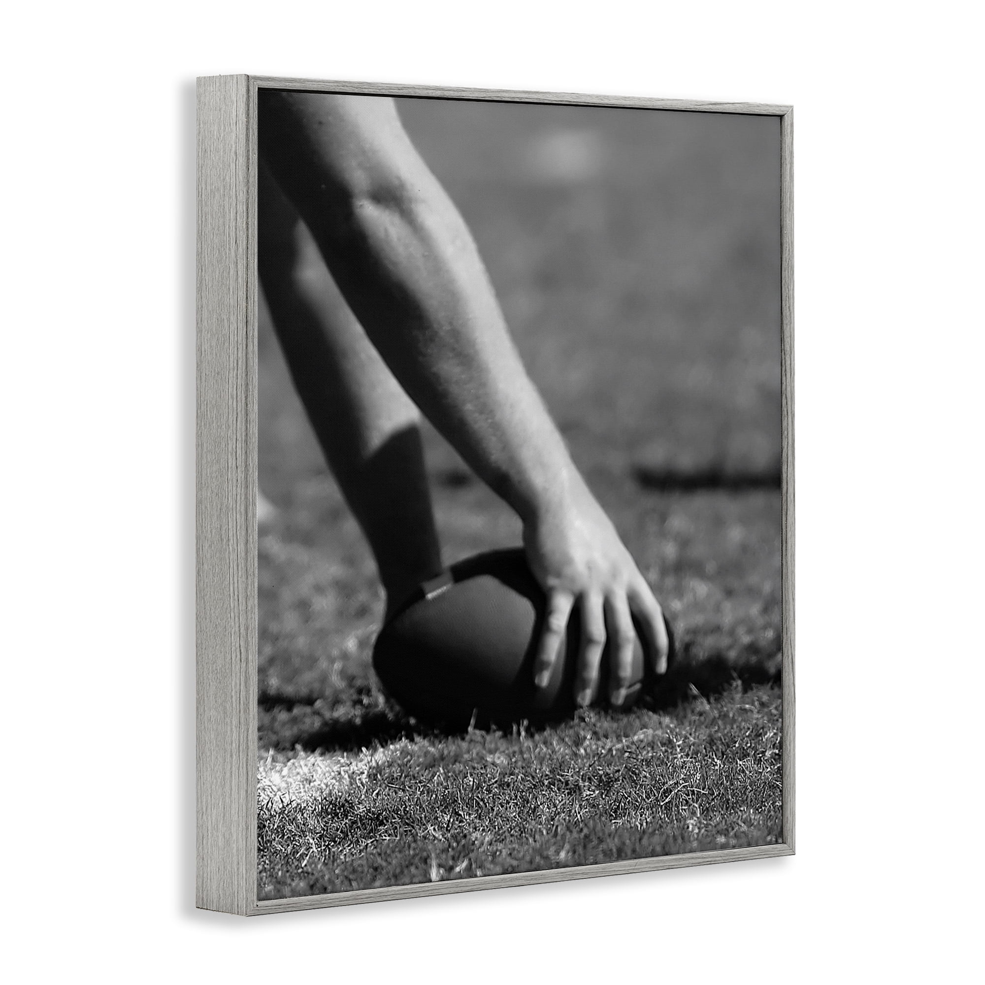 Stupell Industries Football Hike in Action Gray Framed Giclee Art, design by Marcus Prime