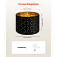 thumbnail image 4 of VEVOR Drum Lamp Shade 2 Set, 13 in Top x 13 in Bottom x 10 in High, Medium Drum Lampshade with Harp, Replacement Lamp Shade for Table Lamps Floor Lamps Pendant Lights, Black Diamond Hollow Design, 4 of 9