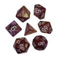 thumbnail image 2 of 7x Polyhedral Dices Smooth D4-D20 for Math Teaching Bar Table Board Games Violet Aureate, 2 of 4