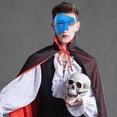 thumbnail image 4 of Máscara de media cara fantasma Máscara veneciana fantasma para fiesta de Halloween (azul cielo), 4 of 6