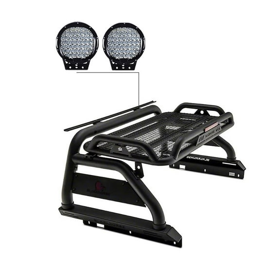 Black Horse Off Road Atlas Roll Bar Kit Black Compatible with 2020-2023 Jeep Gladiator-ATRB9BK-PL69B