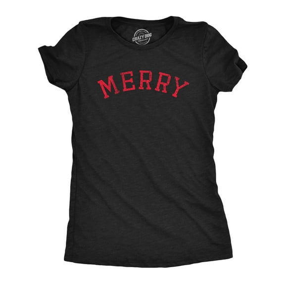 Womens Merry T Shirt Funny Cute Xmas Spirit Cheer Lovers Tee for Ladies Womens Graphic Tees