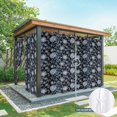 thumbnail image 6 of Outdoor Curtains for Patio Waterproof, Navy Blue Flowers Outdoor Privacy Panels Grommet, Spring Floral Elegant Pastoral Blackout Outside Curtains for Porch/Cabana/Pergola/Gazebo 54"x95", 2 Panels, 6 of 8