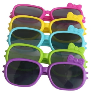 48 Pack Retro Party Sunglasses Bulk for 80s and 90s Birthday Favors (4 Neon  Colors)