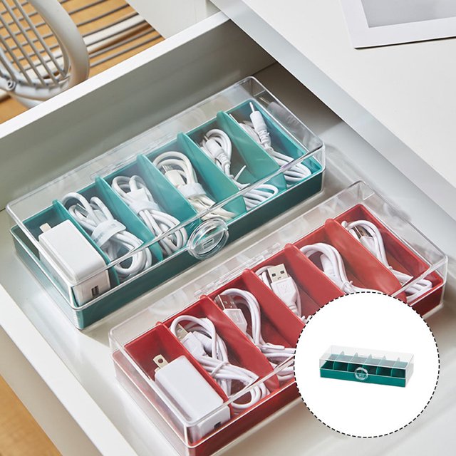 unbranded Organizador De Cables Y Cargadores Con Compartimentos Múltiples Para Espacio Y Fácil Acceso