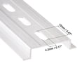 thumbnail image 3 of Uxcell 4”x 1.38”x 0.29” DIN Rail Slotted Mounting Guide Aluminum Silver Tone 5Pcs, 3 of 6