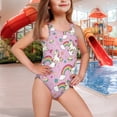 thumbnail image 2 of Uorisanigo Rainbow Dream Horse Girls Bathing Suits Kids Size 7-8 One Piece Swimsuit Polyester and Spandex Fabric Sleeveless Sport Halter Swimwear, 2 of 7