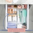 thumbnail image 3 of primebox Plastic Clear Drawer Organizers. Bathroom. Kitchen, Bedroom, Utensils, Office Organizer Bins, Storage Trays. Stackable. 9" x 6" x 2" Set of 6, 3 of 3