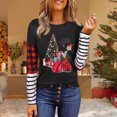 thumbnail image 2 of Ichuanyi Womens Fall Tops, Clearance Christmas Fashion Women's Casual Long Sleeve Printed Ladies Sweatshirts Tops, 2 of 4