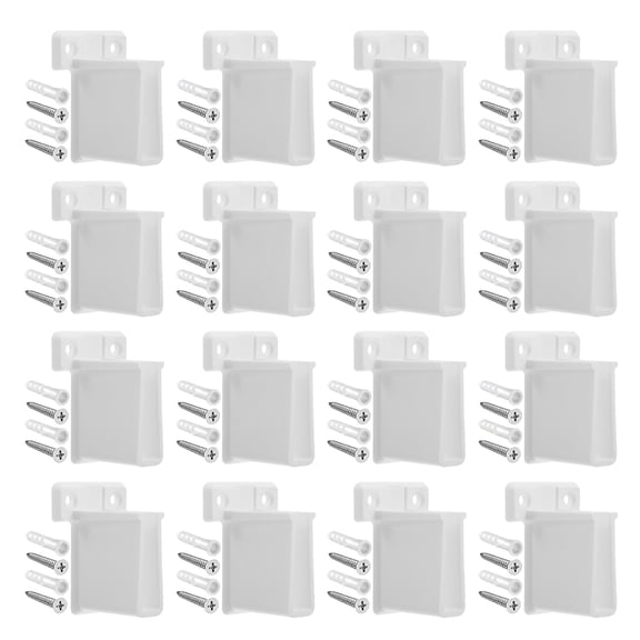 Raindrops 20pcs Plastic Shelf Brackets Closet Shelf Fastener with Screws Wall Mount Shelf Support Wire Shelf Bracket Curtain Rod Support