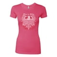 thumbnail image 2 of Live To Ride Motto Motorcylce Club Cars and Trucks Womens Slim Fit Junior Tee, Hot Pink, Large, 2 of 3