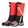 thumbnail image 2 of impermeable a prueba al aire libre senderismo esquí nieve poinas cubierta de pierna rojo Sunnimix Polainas, 2 of 8