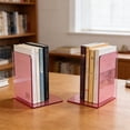 thumbnail image 6 of Bookends, Book Stand, Desktop Organizer, Clear Acrylic Book Holder for Desk Shelf, Modern Sturdy Design, 6 of 6