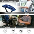 thumbnail image 4 of SCRAWLGOD Starry Sky 3 Pieces Set Computer Chair Cover with Arm Rest Covers Easy to Remove Desk Chair Seat Protector Breathable Rotating Chair Slipcover, S, 4 of 7