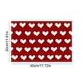 thumbnail image 6 of RuiJiao Red Linen Insulated Placemats with Heart Letter Print for Valentine's Day Dining Party, 6 of 8