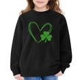 thumbnail image 6 of Otqutp Girls Boys Crewneck Sweatshirt Thin Pullover Long Sleeve Sweatshirts Kids St Patricks Day Casual Shirt Shamrock Print Tops, 6 of 8