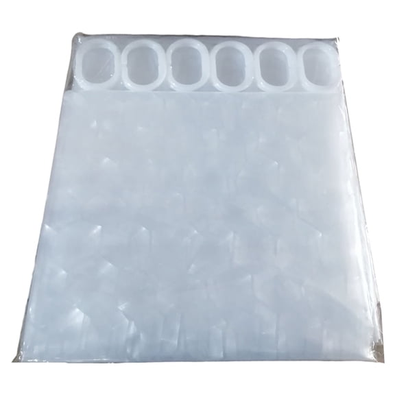 INTBUYING 3D Water Cube Clear Waterproof Shower Curtain Liner with Hooks 70*78Inch
