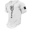 thumbnail image 1 of Styesk T-Shirts pour Homme Mode Décontractée Manches Courtes Imprimé Col en V Chandail T-Shirt Blouse, 1 of 5