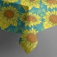 thumbnail image 5 of Blue Yellow Sunflower Pattern Square Tablecloth,Waterproof Square Table Cover,Wipeable Spillproof Washable Table Cover for Home Kitchen Party Decor 42"X42"(107x107cm), 5 of 6