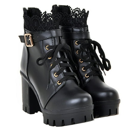 

NUOLUX 1 Pair of Elegant Woman Short Boots Fashion Thick Heels High Heel Boots