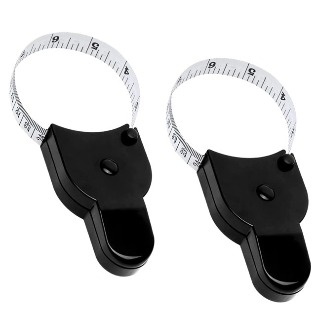 2 Pack Body Tape Measure 60 Inch (150cm),Lock Pin&Push-Button Retract Measuring Tape for Body Measurements,Durable Fabric Sewing Tape Measurements(Black)