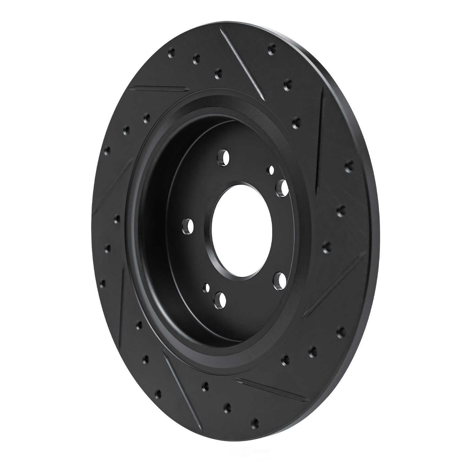 Dynamic Friction Company 633-03060L DFC Brake Rotor - Drilled And Slotted - Black