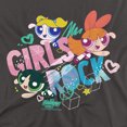 thumbnail image 2 of Powerpuff Girls Girls Rock Women's T Shirt, Charcoal, Small, 2 of 6