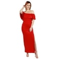 thumbnail image 5 of Women's Long Cool Woman Off the Shoulder Dress, 5 of 8