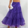 thumbnail image 2 of IROINNID Long Elastic Waist Skirt For Women Fashion Boneless Full Skirt A Set Of Wedding Skirt Full Skirt Half Skirt Solid Color Skirt, 2 of 5